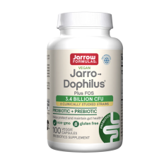 Jarrow Formulas Jarrow Jarro-Dophilus® + FOS, 3,6 milliárd probiotikum, 6 probiotikus törzs, 100 növényi kapszula vitamin és táplálékkiegészítő