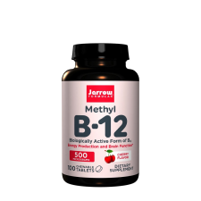 Jarrow Formulas Methyl B-12 500 mcg szopogató (100 Szopogató Tabletta, Cseresznye) vitamin és táplálékkiegészítő