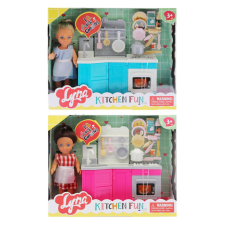  Játék baba készlet konyhafallal 2 féle ba7876 baba