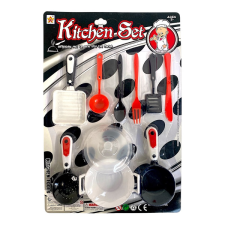  Játék edénykészlet fekete-fehér színben BZ6740 konyhakészlet