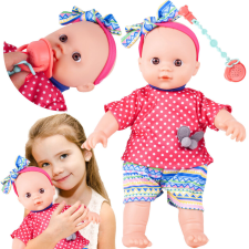 Játékbaba cumival és fejpánttal - 30 cm baba