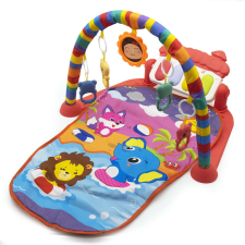 Játékos Játszószőnyeg és lábzongora babáknak, játékhíddal, 85 cm játszószőnyeg
