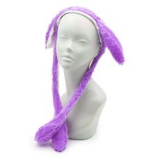 Játékos Nyuszifüles fejpánt mozgatható fülekkel, lányos színben babasapka, sál