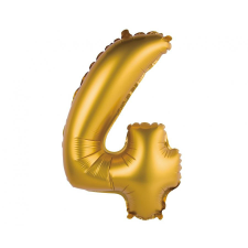 Javoli Arany Gold Matt 4-es mini szám fólia lufi 35 cm party kellék