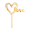 Javoli Arany szív Gold torta dekoráció 13 cm