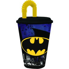 Javoli Batman Bat Signal szívószálas pohár, műanyag 430 ml babaétkészlet