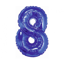 Javoli Blue, Kék 8-as mini szám fólia lufi 35 cm party kellék