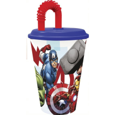 Javoli Bosszúállók Rolling Thunder szívószálas pohár, műanyag 430 ml babaétkészlet