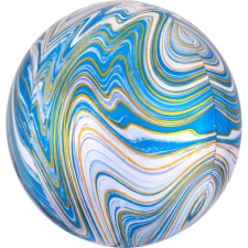 Javoli Colorful, Blue gömb fólia lufi 40 cm party kellék