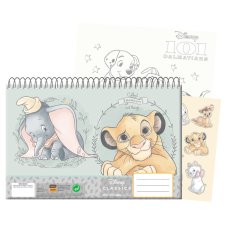 Javoli Disney Classics Cute A/4 spirál vázlatfüzet 40 lapos matricával füzet