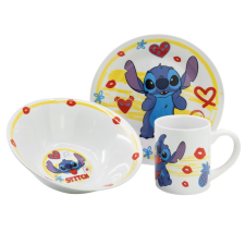 Javoli Disney Lilo és Stitch, A csillagkutya Heart porcelán étkészlet Díszdobozban babaétkészlet