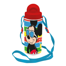 Javoli Disney Mickey Sun műanyag kulacs akasztóval 500 ml kulacs, kulacstartó