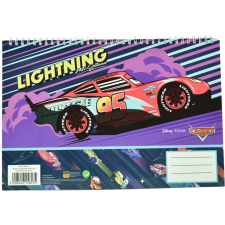 Javoli Disney Verdák Lightning A/4 spirál vázlatfüzet, 30 lapos füzet
