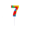 Javoli Építőkocka 7-es Pick Blocks tortagyertya, számgyertya