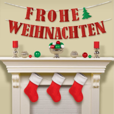 Javoli Frohe Weihnachten papír felirat 365 cm party kellék