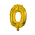 Javoli Gold, Arany 0-ás szám fólia lufi 10 cm