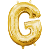 Javoli Gold, Arany mini G betű fólia lufi 33 cm