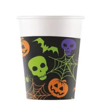 Javoli Halloween Happy papír pohár 8 db-os 200 ml FSC party kellék