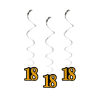 Javoli Happy Birthday 18 B&C szalag dekoráció 3 db-os szett