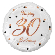 Javoli Happy Birthday 30 B&C White fólia lufi 36 cm party kellék