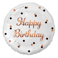 Javoli Happy Birthday B&C White fólia lufi 36 cm party kellék