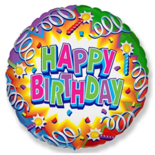 Javoli Happy Birthday Streamers fólia lufi 46 cm (WP) party kellék