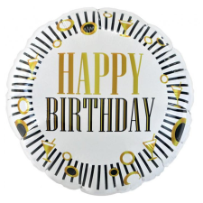 Javoli Happy Birthday Stripes fólia lufi 36 cm party kellék