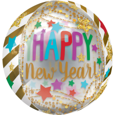 Javoli Happy New Year Gömb Fólia lufi 40 cm party kellék