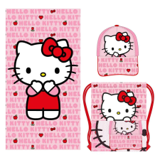 Javoli Hello Kitty törölköző, tornazsák, baseball sapka szett babatörülköző, kifogó