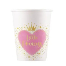 Javoli Hercegnők Little Princess papír pohár 8 db-os 200 ml FSC party kellék