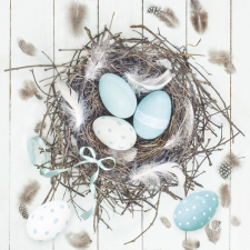 Javoli Húsvét Pastel Blue Natural Nest szalvéta 20 db-os 33x33 cm papírárú, csomagoló és tárolóeszköz
