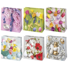 Javoli Húsvét Spring papír ajándéktasak, ajándékzacskó 15,5x15,5x8 cm party kellék