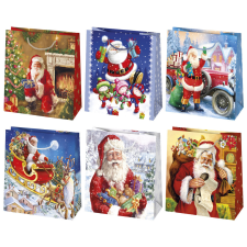 Javoli Karácsony Gift Giving papír ajándéktasak, ajándékzacskó 15,5x15,5x8 cm party kellék