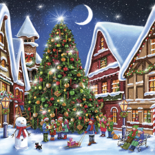 Javoli Karácsony Night szalvéta 20 db-os 33x33 cm party kellék
