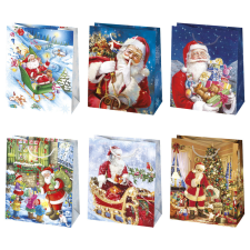 Javoli Karácsony Toyland papír ajándéktasak, ajándékzacskó 19x23x10,5 cm party kellék