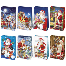 Javoli Karácsony Wishes papír ajándéktasak, ajándékzacskó 16x24x7 cm party kellék