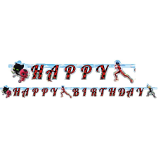 Javoli Katicabogár és Fekete macska kalandjai City Happy Birthday felirat 200 cm party kellék