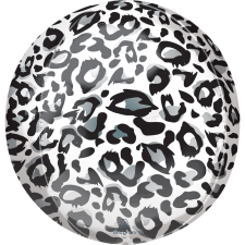Javoli Leopárd mintás gömb fólia lufi 40 cm party kellék