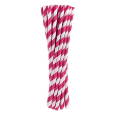 Javoli Magenta papír szívószál 24 db-os party kellék