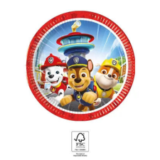 Javoli Mancs Őrjárat Rescue Heroes papírtányér 8 db-os 20 cm FSC party kellék