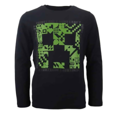Javoli Minecraft Dark gyerek hosszú ujjú póló, felső 8 év