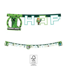 Javoli Minecraft Green Happy Birthday felirat FSC 2 m party kellék