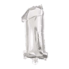 Javoli Mini 1-es Silver szám Fólia lufi 33 cm party kellék