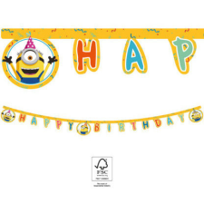 Javoli Minyonok The Rise of Gru Happy Birthday felirat FSC 2 m party kellék