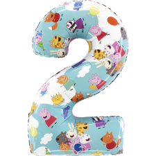 Javoli Peppa malac Blue 2-es szám fólia lufi 66 cm party kellék