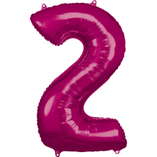 Javoli Pink óriás szám fólia lufi 2-es, 88*50 cm party kellék