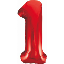 Javoli Piros 1-es Red szám fólia lufi 85 cm party kellék