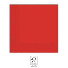 Javoli Piros Unicolour Red szalvéta 20 db-os 33x33 cm FSC papírárú, csomagoló és tárolóeszköz