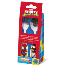 Javoli Pókember Spidey Friends fém evőeszköz készlet - 2 darabos babaétkészlet