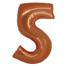 Javoli Réz 5-ös Copper szám fólia lufi 76 cm party kellék